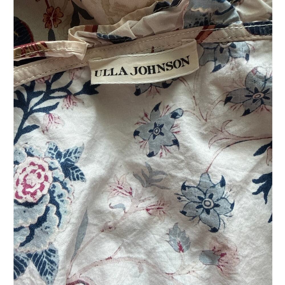 Ulla Johnson Nanette Poplin Midi Dress Daisy Tree of Life Print Size Large - Picture 8 of 12